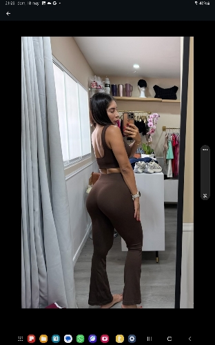 Set acanalado botan ancha marron